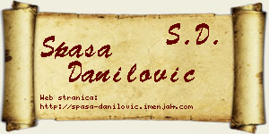 Spasa Danilović vizit kartica